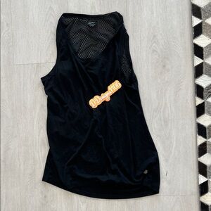 Stylish Black Mesh Tank Top